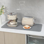 Silicone Dish Drying Mat for Multiple Usage,Easy clean,Eco-friendly,Heat-resistant Silicone Mat for Kitchen Counter or Sink,Refrigerator or Drawer Liner Grey 5XL 36inches x 18inches