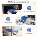 Stainless Steel Bento Box Kids, Leak Proof Metal Bento Lunch Box,3 Compartments 304 Stainless Steel Bento Lunch Containers for School and Office,Dishwasher Safe, BPA-Free(Blue)