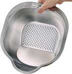 Rice Washer Strainer Bowl Stainless Steel Colander Quinoa Washing Bowl Versatile Square Side Drainers for Cleaning Rinsing Fruits, Vegetables, and Beans - Multifunctional Drain Basket