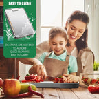 3 Pcs Titanium Cutting Board, Pure Cut Titanium Cutting Boards for Kitchen, Food-Grade Chopping Board for Cutting Fruit Meat Vegetable, Dishwasher Safe Easy to Clean, 15×10 Inch