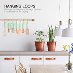 COOK WITH COLOR Kitchen Gadget Set Copper Plated Stainless Steel Utensils with Soft Touch Handles, Copper Mint, 7 Pieces