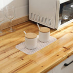 Silicone Dish Drying Mat for Multiple Usage,Easy clean,Eco-friendly,Heat-resistant Silicone Mat for Kitchen Counter or Sink,Refrigerator or Drawer Liner Translucent S 12 inches x 6 inches