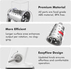 Geedel Rotary Cheese Grater - Upgraded Vegetable Shredder with 4 Interchangeable Blades, Easy to Clean Cheese Shredder with Handle, Kitchen Grater Nuts Grinder for Cutting Cheese, Vegetable, Nuts