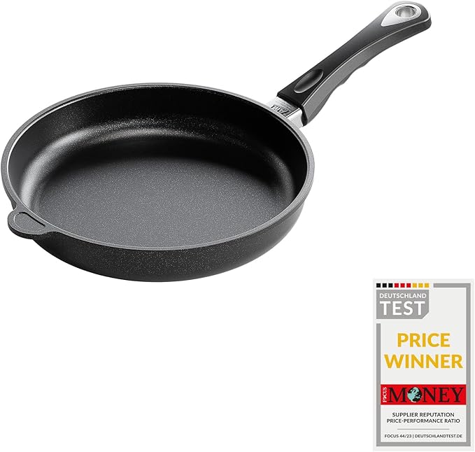 AMT Gastroguss The World´S [...] Frying pan Non-Induction, Diameter 26 cm, Height 5 cm, cast Aluminium (Aluminium), Lotan® Non-Stick Coating for Fat-Free-Frying, AMZN-526-US