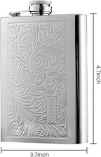flasks for liquor for men Stainless quality hip flask 8oz Pocket Engraved Wine Drink Pot Alcohol flagon metal 220ml whiskey flask (Pattern)