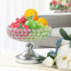 Crystal Bowl for Kitchen Counter Top/Party Table/Dining Table - Elegant Silver Gift for Her (2 PCS, Bowl Shape)
