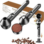Coffee Scoop with Funnel for Ground Coffee, Protein Powder & Tea, for Reusable K-Cup Refiller, 2TBSP Mess-Free, Funnel Design Prevents Spills (Black, 2-Pack)