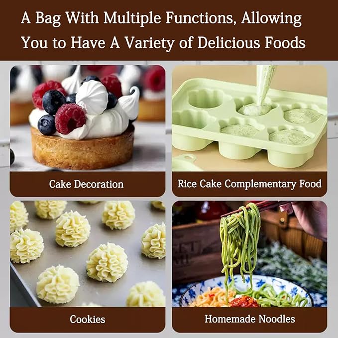 16 Inch Professional Piping Bags and Tips Set – 100Pcs Disposable Pastry Bags with Frosting Nozzles, Cake Decorating Kit for Cupcakes, Cookies, Icing, Perfect for Baking Tools and Kitchen Accessories