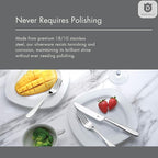 Silverware Set for 12 – 18/10 Stainless Steel Flatware, Mirror Finish, Dishwasher Safe, Rust Resistant, Heavy-Duty Cutlery for Dining and Hosting (60-Piece Set, Fidenza)