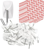Wire Hooks for Wall Small 32 Hooks, Heavy Duty Wall Hooks with 32 Strips, Damage Free Adhesive Hooks for Key Holder, Coat, Door, Shower Hanging