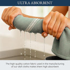 LANE LINEN Kitchen Towels Set - 100% Pure Cotton Dish Towels for Kitchen, Super Absorbent Kitchen Hand Towel, Tea Towels, Soft & Durable Dish Cloths, Pack of 12 – 14”x25”, Olive