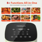 Air Fryer, Beelicious 8-in-1 Smart Compact 4QT Air Fryers, Shake Reminder,450°F Digital Airfryer with Flavor-Lock Tech,Tempered Glass Display, Dishwasher-Safe & Nonstick, Fit for 1-3 People, Avo Green