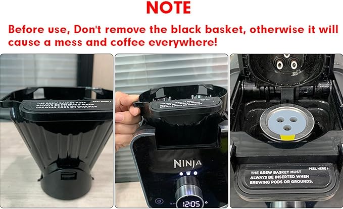 Stainless Steel Reusable K Cups Compatible with Ninja Coffee Maker, K Cup Reusable Coffee Pods,Permanent Reusable Coffee Filters for Ninja CFP201 CFP 300 CFP305 CFP301 CFP400 (1Pack)