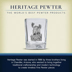Heritage Pewter Moose Square Shot Glass | Hand-Sculpted 1.5 Ounce Shot Glass | Intricately Crafted Metal Pewter Inlay