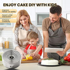 12-Piece 304 Stainless Steel Biscuit Cutter Set, Round Cookie Cutters for Baking (1/2/3/4/5'') with PP Storage Box, Dough Pastry Cake Circle Cutting Ring Molds, Non-Rust Double Thickness & 2.1‘’ High