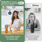 M12 Auto Stop Electric Mason Jar Vacuum Sealer - 2025 Upgrade Smart Jar Vacuum Sealer for Mason Jars with Wide and Regular Mouth Canning Jar Lids Portable Mason Jar Sealer Machine Kit