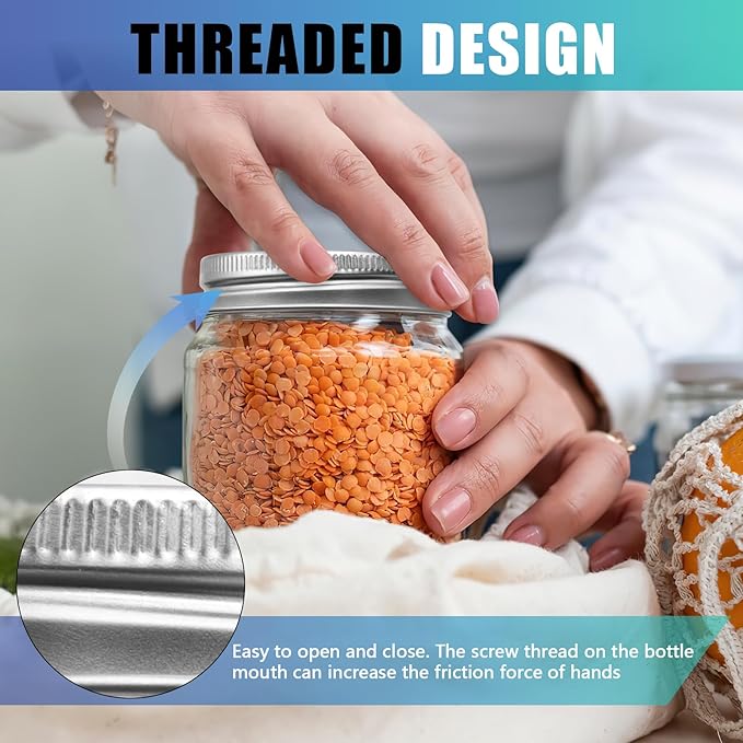 VIBRATITE 100 Pieces Regular Mouth Canning Rings, 70MM Mason Jar Split-Type Metal Canning Bands for Ball, Kerr, Mason Canning Jar Rings, Reusable Leak Proof Replacement Bands