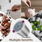 2 Pack Reusable K Cup Coffee Pods, Universal Stainless Steel Refillable K Cup Coffee Filters for Keurig 1.0 and 2.0 Coffee Makers