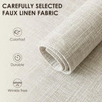 Placemats Set of 8, Bilayer Thickened Linen Place Mats Heat Resistant Machine Washable Wrinkle Free Carefully Selected Polyester Mats for Kitchen/Dining/Coffee Table (Cream Beige)