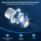 Electric Mason Jar Vacuum Sealer Kit, 3-in-1 Handheld Automatic Vacuum Sealer for Mason Jars, Food Savers & Containers | Ideal for Canning Jams, Pickles, Dry Foods, Grains | Present for Mom, White