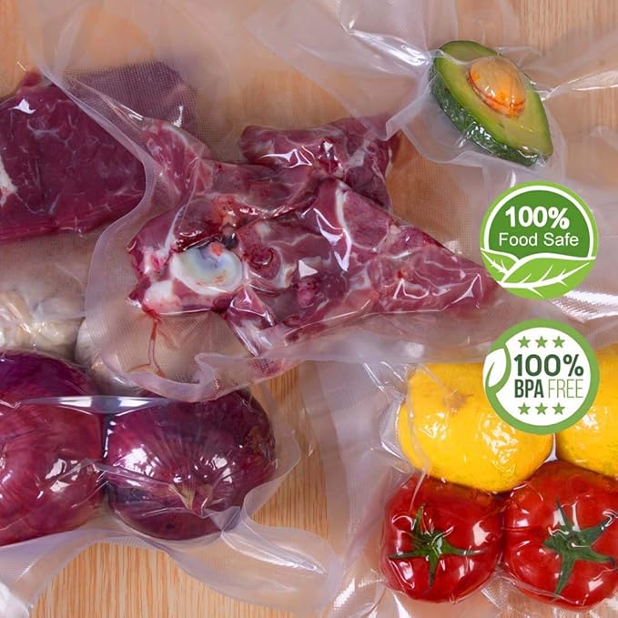 200 Quart Size 8x12Inch 4mil Food Vacuum Sealer Bags with Commercial Grade,BPA Free,Heavy Duty,Great for Food Vac Storage or Sous Vide Cooking