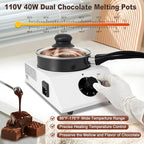2026 Upgrade Chocolate Melting Machine, 1L Chocolate Melting Pot with Candy Dipping Tools,Electric Chocolate Tempering Machine for Chocolate,Candy,Butter Making Warming Coffee Milk Wine (40W, 110V)