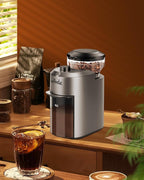 Wancle Coffee Grinder - Electric Burr Coffee Grinder - Adjustable Burr Mill with 28 settings - 12 Cups - Professional Coffee Bean Grinder - Grey