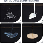 Genixart Chef Apron for Men Women with Gift Box Pack, Cross Back Apron with Pockets for Kitchen Cooking Baking Artist Painting, Cotton Canvas Work Aprons for Shop, Garden, Restaurant, Cafe (Black)