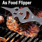 BBQ Grill Accessories for Gas Grill Charcoal Grill, 6 in 1 Grill Tools for Outdoor Barbecue Grill, 14 Inch Grill Utensils, Unique Gill Fork, Dad Gifts, Father's Day Gifts, Gifts for Men, Dad, Husband