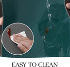 MOSAYT Vinyl Placemats Set of 4, Heat Resistant Place Mats 100% Waterproof Washable & Wipeable Faux Leather Reversible Table Mats for Kitchen Dining Party Indoor Outdoor, 12" x 17", Grey/Teal