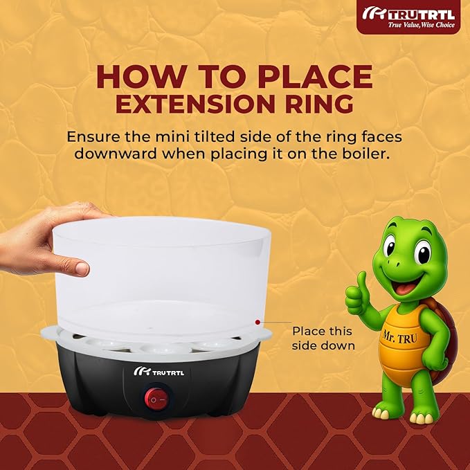 4 in 1 electric egg cooker | Boils upto 14 eggs | Poacher | Omelet maker | Vegetable steamer, dumpling & More | Royal Black