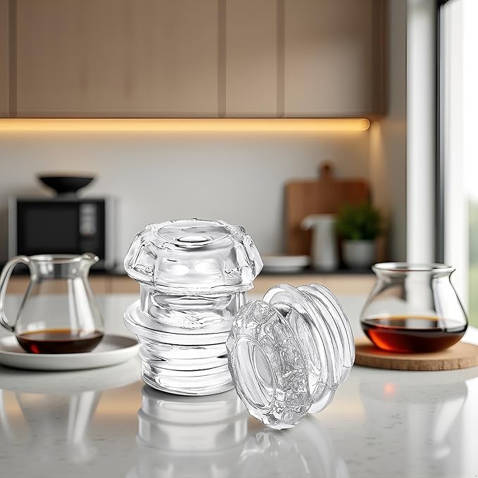 Clear Glass Replacement Top for Coffee Percolators - Transparent Knob Lid Compatible with Coffee Pots and Espresso Machines, Durable Brewing Accessories for Coffee Maker Parts