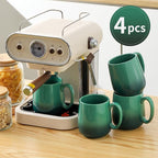 Hasense Ceramic Coffee Mugs Set of 4,15oz Large Mugs Set for Home and Office, Microwave & Dishwasher Safe, Coffee Cups for Coffee Tea Mike, Gradient Green