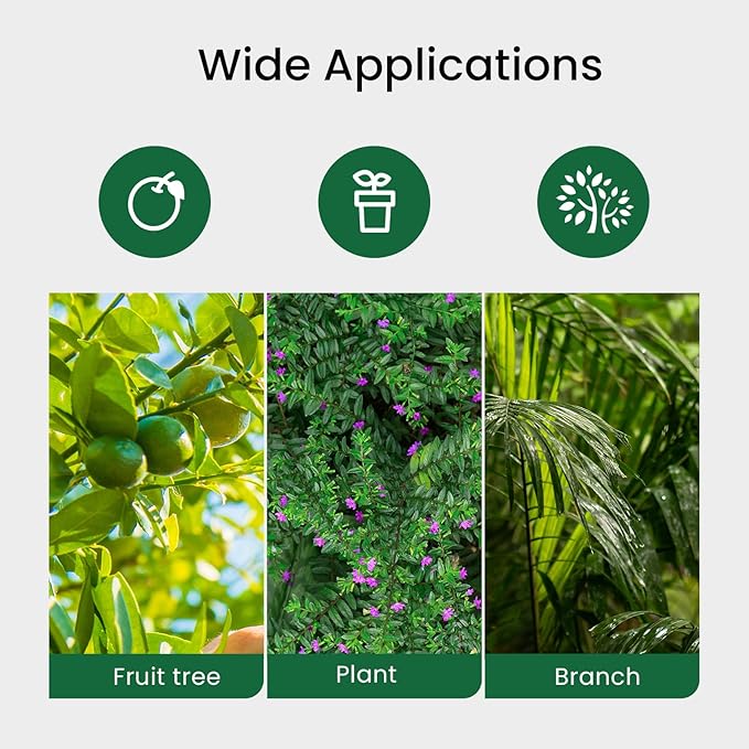 GROWNEER 3 Packs Trimming Scissors Teflon Coated Non Stick Blades Pruning Shears Gardening Hand Pruning Snips with Straight Stainless Steel Precision Blade