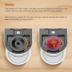 Small Single Serve Coffee Maker, Fast Brew One Cup Coffee Machine for K Cup and Grounds, 6 to 12 oz. Brew Sizes, Capsule Coffee Machine with Descaling Reminder and Viewing Tank, White