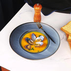 Pasta Plates with Rim 14 oz, Soup Bowl Pasta Bowl Set of 2, Shallow Bowl Plate, Ceramic Wide Rimmed Soup Bowl, Best choice for high-end restaurants, hotels, and foodies,11 Inch Blue