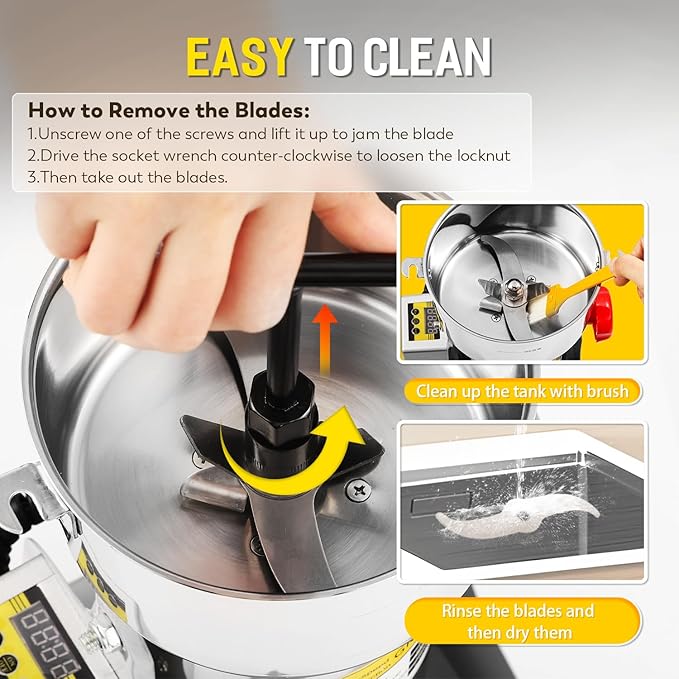 CGOLDENWALL 800g LED Display Grain Mill Grinder Electric Spice Herb Grinder Stainless Steel Pulverizer for Dry Spices Herbs Grains Coffee Seeds Rice Corn Pepper 110V