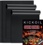 Oven Liners for Bottom of Oven/Electric Oven/Gas Oven/Toaster Oven/Air Fryer,Nonstick Heavy Duty Resuable Grill Mat PFOA Free Oven Mat Oven Protector Liner Baking Cooking Supplies,4 Pack,16x20 IN