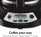 Hamilton Beach 12 Cup Programmable Drip Coffee Maker, Brew Options, Glass Carafe (46299), Black with Stainless Accents
