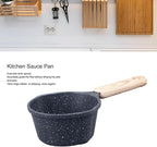 Mini Non Stick Sauce Pan,1.2 L Milk & Butter Warmer, Deep Pour Spout Pot for Heating Oil, Soup, Gravy & Baby Food Dishwasher Safe Cookware for All Stoves Black