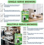 HI FINE CARE Coffee Machine Cleaner Tablets, Descaling & Deodorizing for All Coffee Makers, Espresso Machines, Odor Eliminator Tablets Individual Packaging, 30 Count, 0.17oz Each