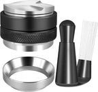 54mm Espresso Accessories Kit, Coffee Distributor and Tamper Leveler, WDT Tool and Dosing Funnel Set Fits 54 mm Espresso Machines and Portafilters