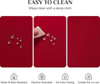 Softalker Rectangle Tablecloth, Waterproof & Stain Resistant Table Cloths Wrinkle Free Fabric Washable 210GSM Polyester Table Cover for Dining/Party/Outdoor - 52 x 70 inch,Red