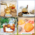 Whiskey Ice Ball Mold, 2 Pack Silicone Maker With Individual Cover - Easy Fill and Release Round Sphere Mold for Cocktails Bourbon - 1.8 Inch 12 Balls