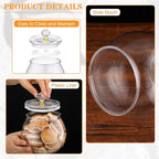 Nuogo 4 Pcs Plastic Candy and Cookie Jars with Lids Clear Cookie Container Candy Jars Large Airtight Apothecary Storage Organization for Wedding Home Kitchen Bar(30 oz)