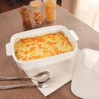 10" x 7" Casserole Dish 1.7 Quart Ceramic Bakeware Set with Lids, Chip and Crack Resistant Ceramic Casserole Dish with Handle 11.6 In, Microwave, Dishwasher, Oven, Freezer and Fridge Safe