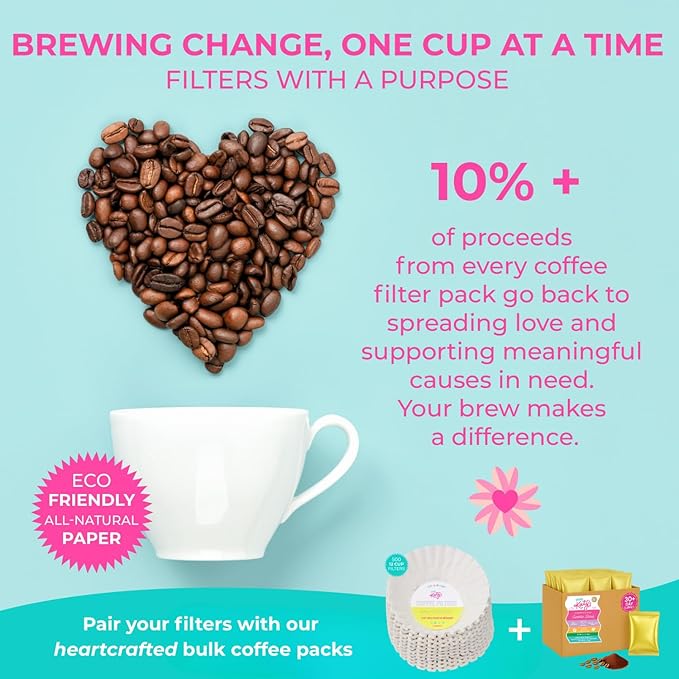 Katy’s Large Coffee Filters - 12 Cup Commercial Coffee Filters (9.5” x 4.5” Inch) Premium Paper & Brew Extraction, Tall & Wide, No Ground Overflow - Perfect For Restaurants & Cafes (500 Count)