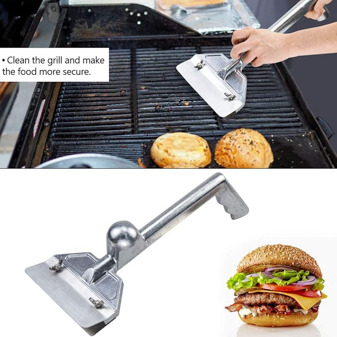 LRui Griddle Scraper Heavy Duty Grill Scraper Set with 5 Replacement Blades and Small Slant Edge Grill Scraper Flat Top Grill Accessories Griddle Cleaning Kit