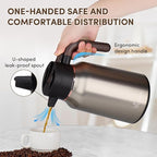 Vondior Coffee Carafe 35oz/1.0L - 24Hours Coffee Thermal- Insulated 304 Stainless Steel Hot Beverage Dispenser - Thermal Coffee Carafes For Keeping Hot/Cold Coffee, Drink Dispenser for Parties