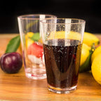 AOYITE 18-ounce Plastic Tumblers Water Juice Cups Dishwasher Safe BPA-free Clear Set of 6 Premium Quality Drinking Glasses